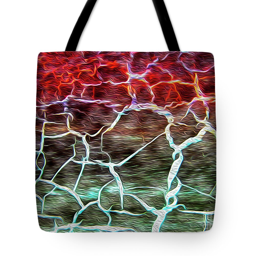 Thunder Tote Bag featuring the mixed media ThunderBolts by Toni Somes