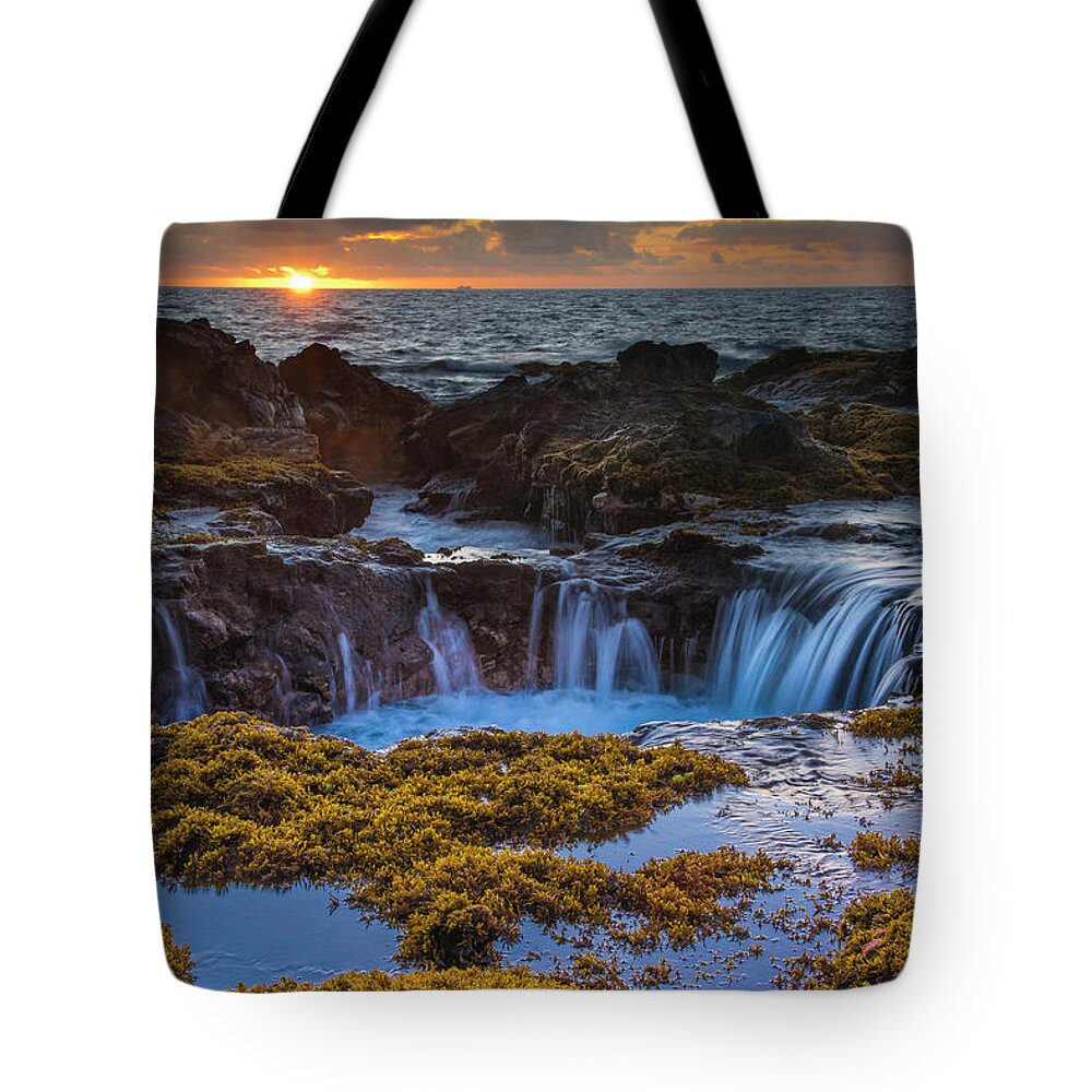Hawaii Tote Bag featuring the photograph Tidal Pools in Hawaii by Bill Cubitt