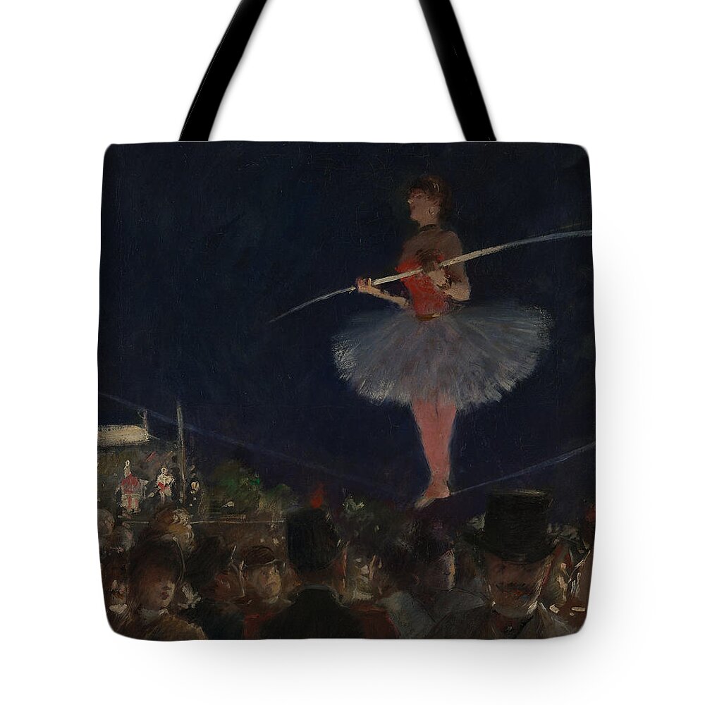 19th Century Artists Tote Bag featuring the painting Tight-Rope Walker by Jean-Louis Forain