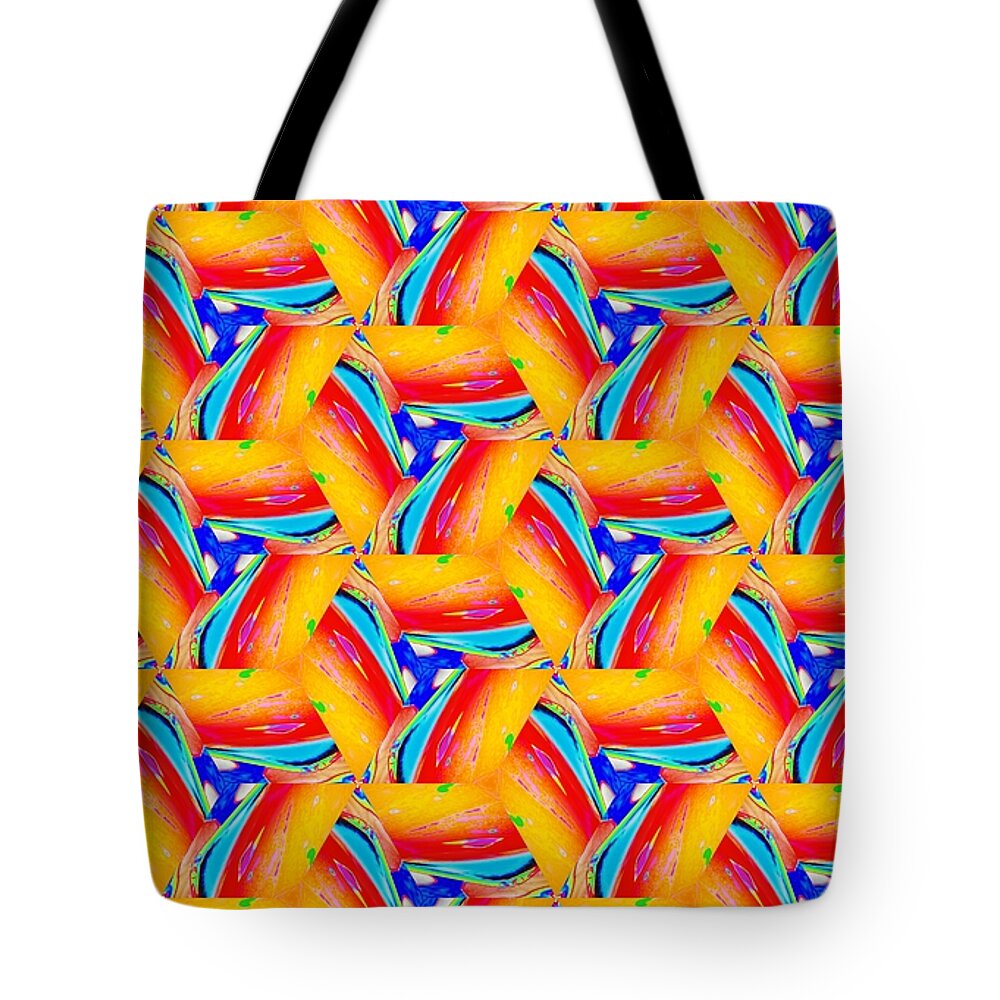 Seamless Tile Tote Bag featuring the digital art Tile 0001 by Manny Lorenzo