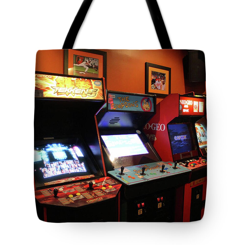 Arcade Tote Bag featuring the photograph Time to Play by Robert Banach