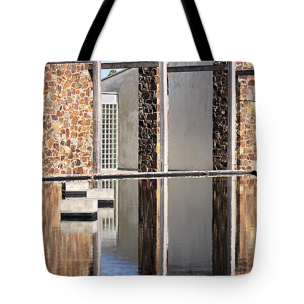 Yering Station Winery Tote Bag featuring the photograph Time to Reflect by Joy Watson