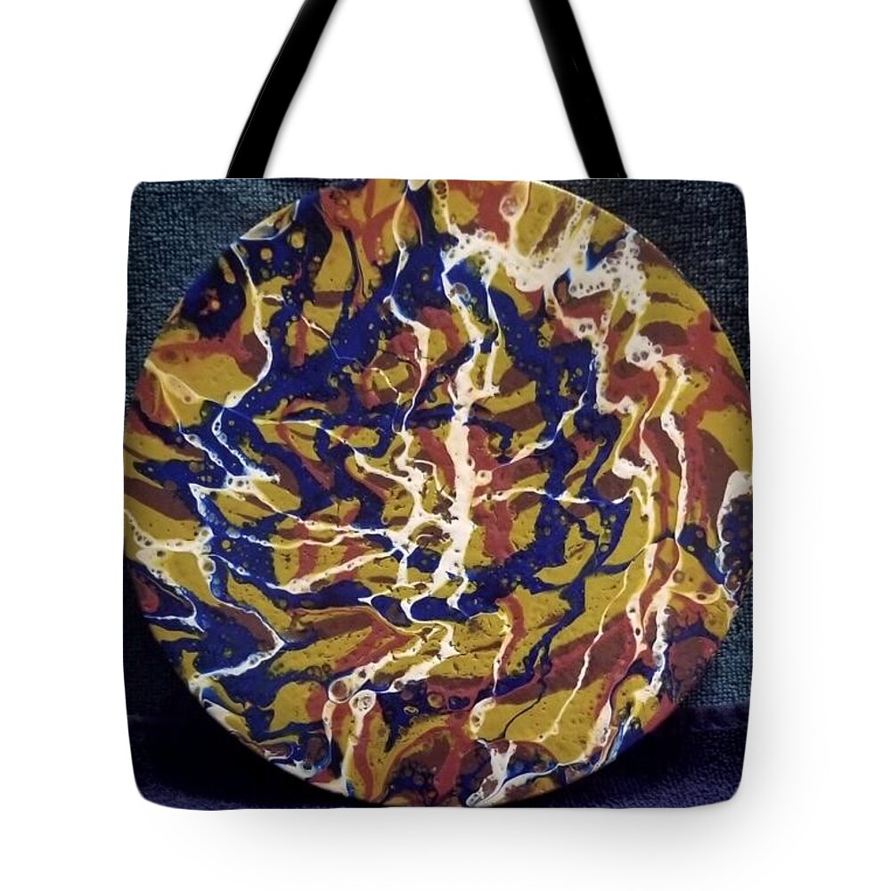 Abstract Tote Bag featuring the painting Tiny Dancers by Pour Your heART Out Artworks