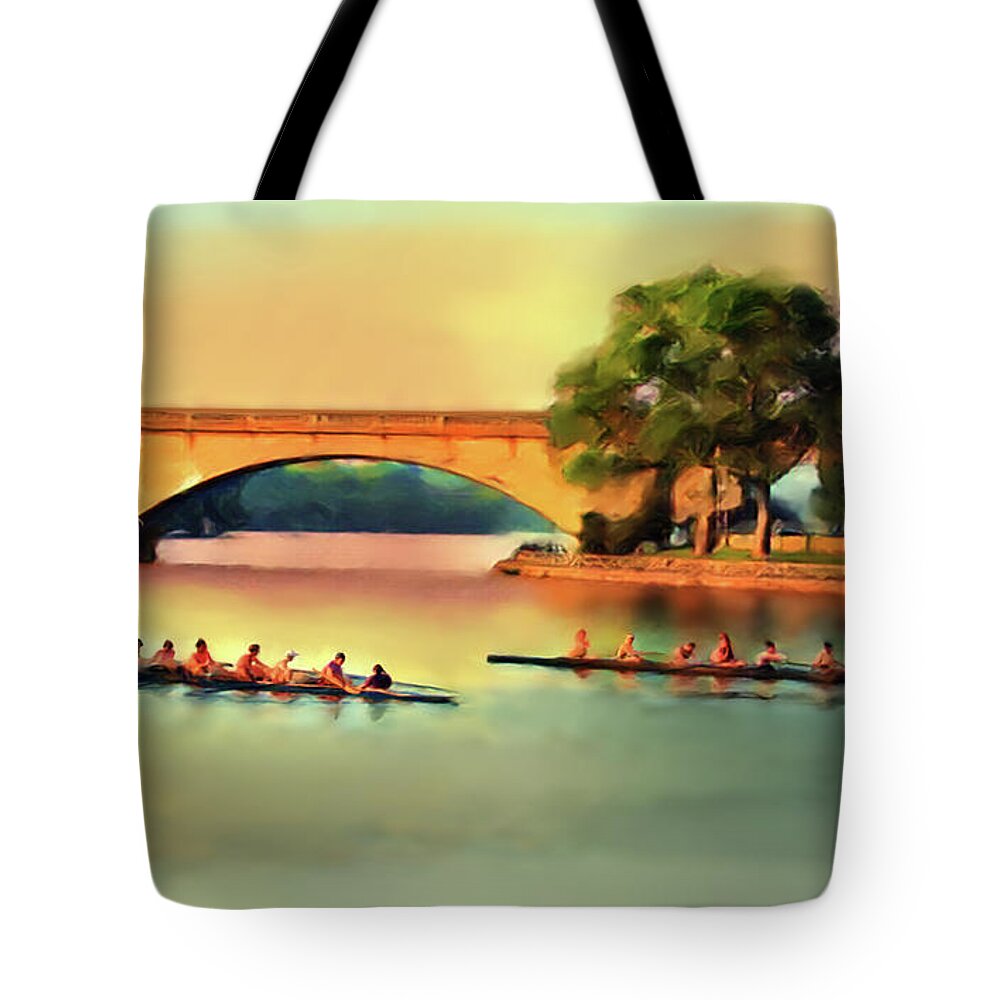 Tired Tote Bag featuring the painting Tired Crew by Joel Smith