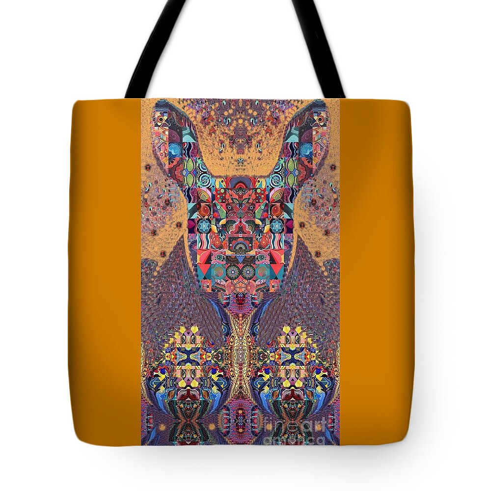 Tjod Wild Hare 1 Full Portrait By Helena Tiainen Tote Bag featuring the painting TJOD Wild Hare 1 Full Portrait by Helena Tiainen