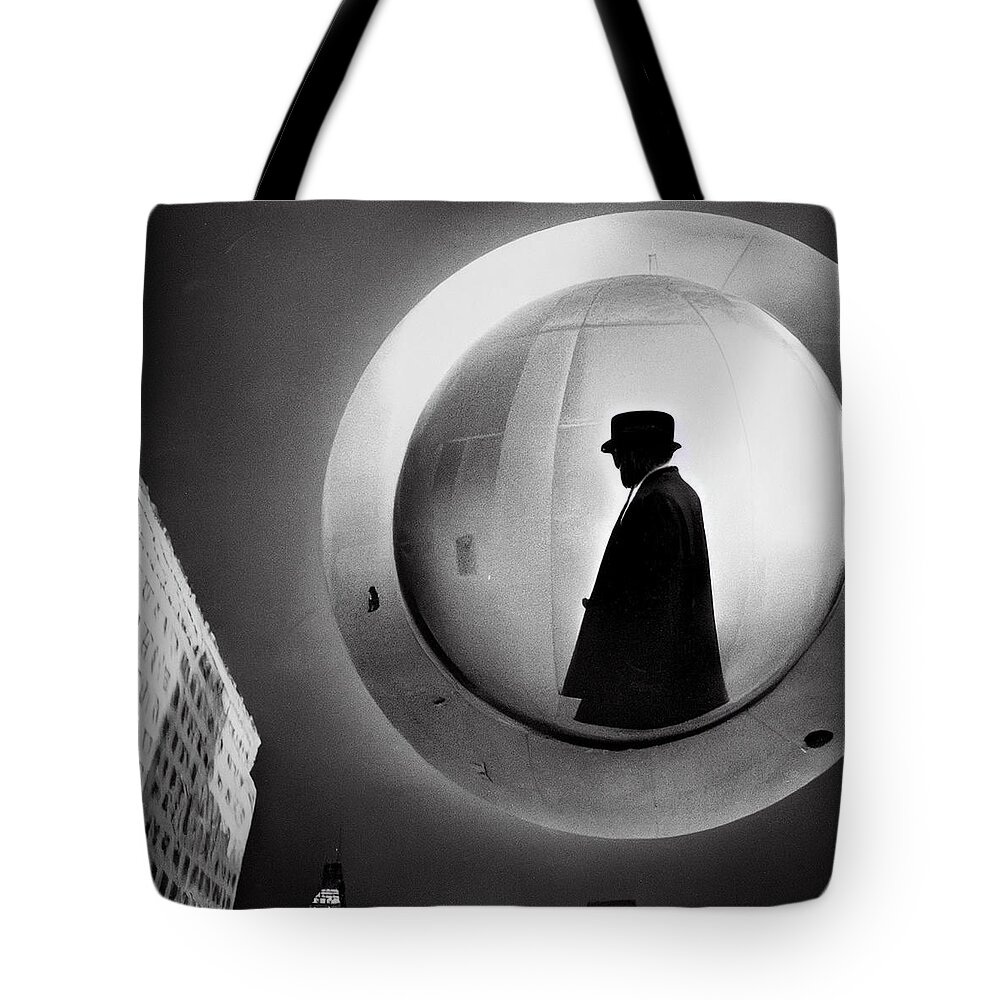 Ufo Tote Bag featuring the digital art To Serve Man by Nickleen Mosher