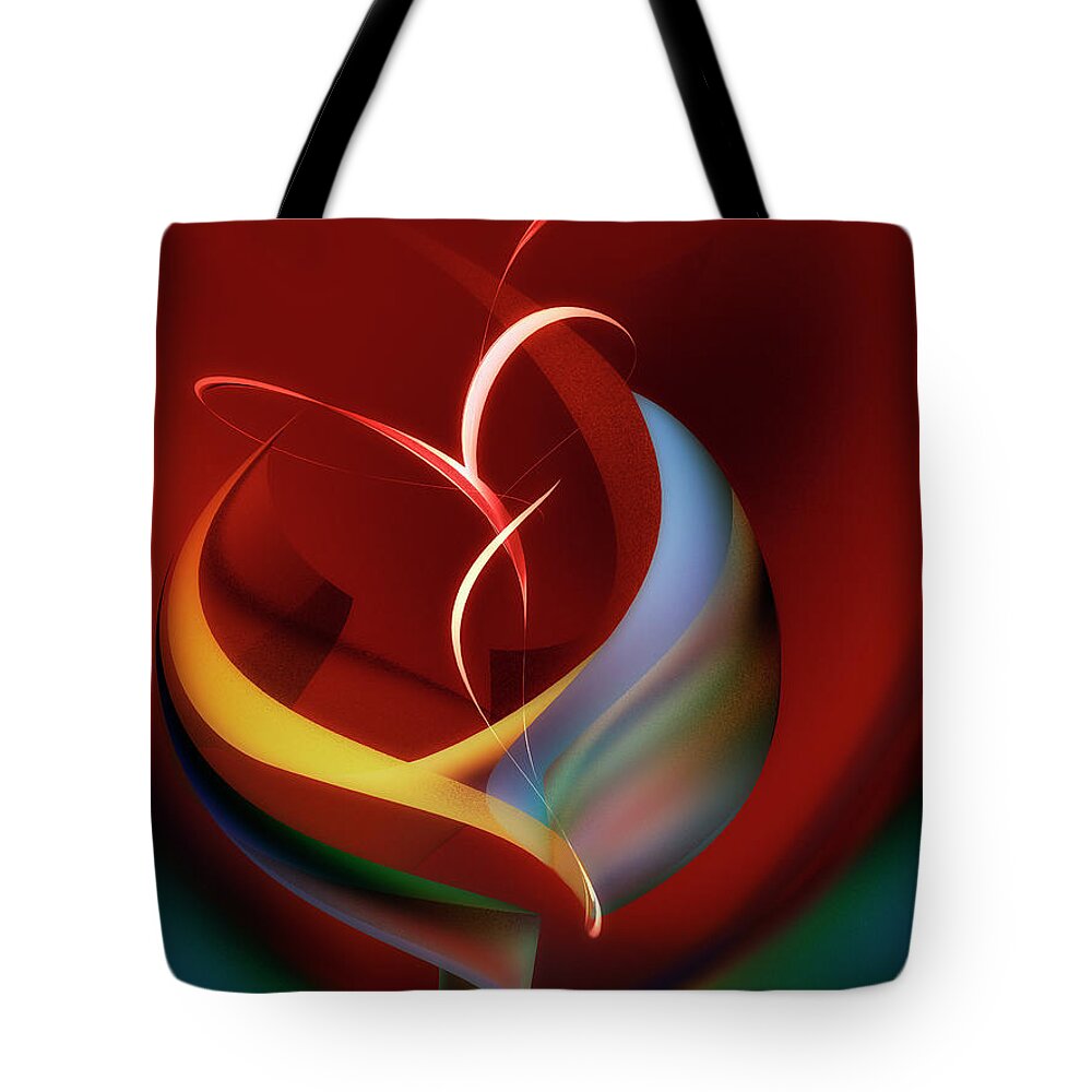 Toast To Love Tote Bag featuring the digital art Toast To Love by Leo Symon