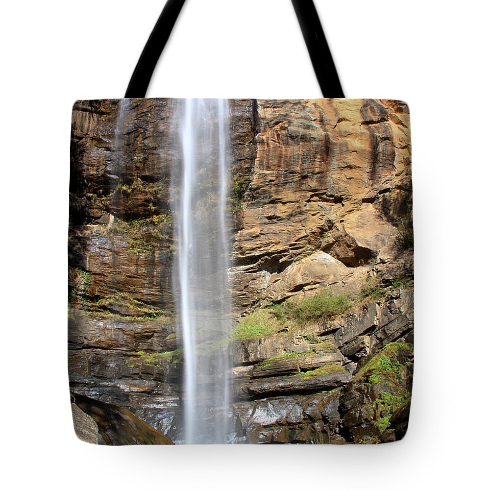 Waterfall Tote Bag featuring the photograph Toccoa Falls, Georgia, U.S.A by Richard Krebs