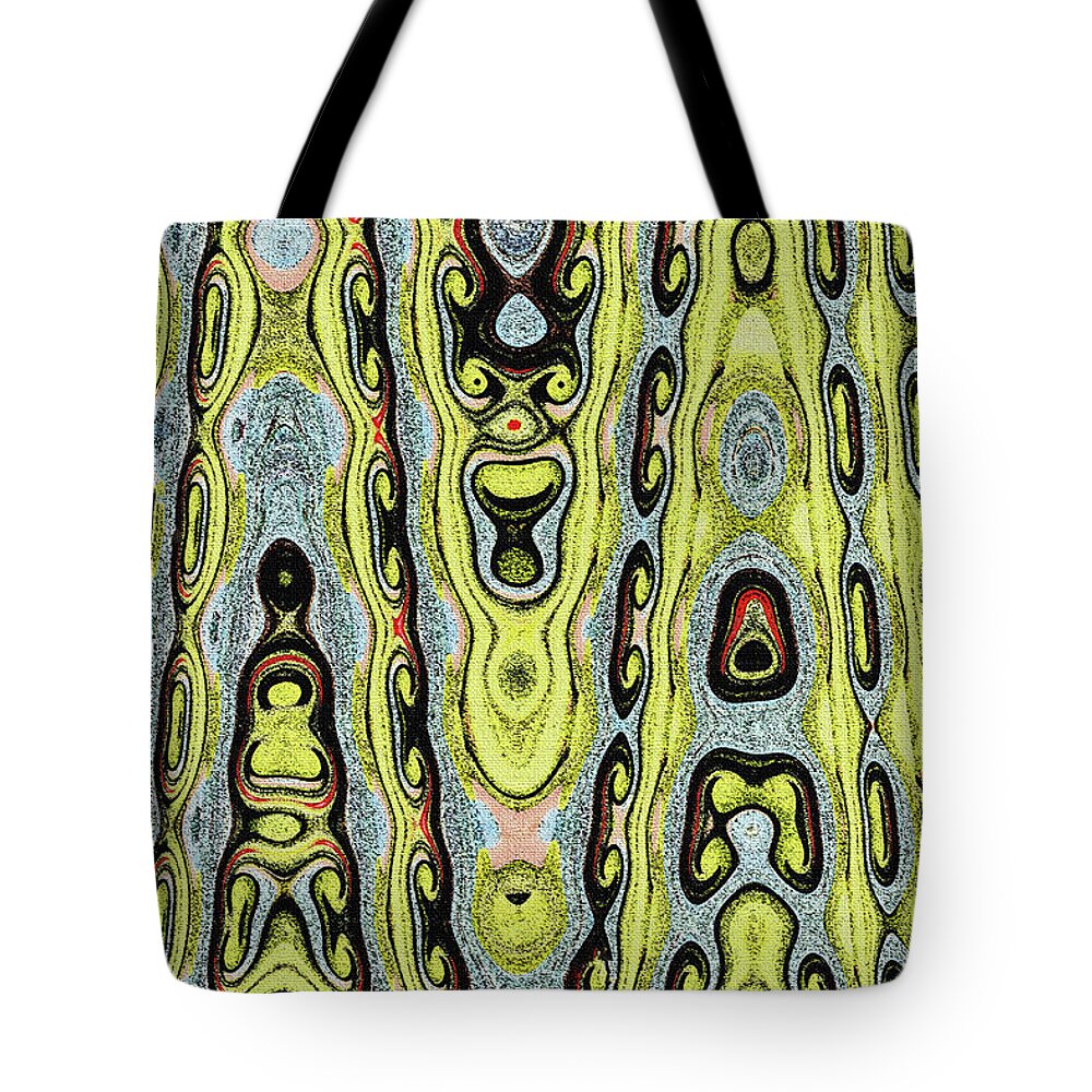 Tom Janca Panel Abstract Tote Bag featuring the digital art Tom Janca Panel Abstract 2588 by Tom Janca