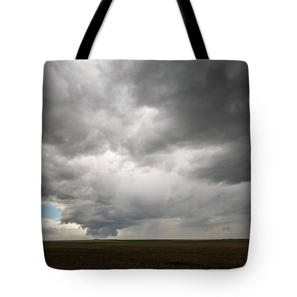 Storm Tote Bag featuring the photograph Tornado Warned Storm by Wesley Aston