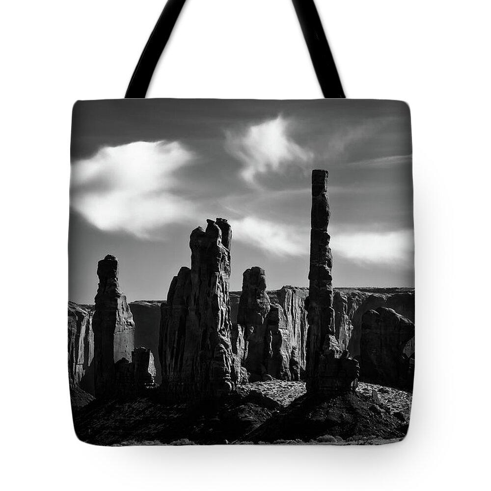 Monument Valley Tote Bag featuring the photograph Totem by Doug Sturgess