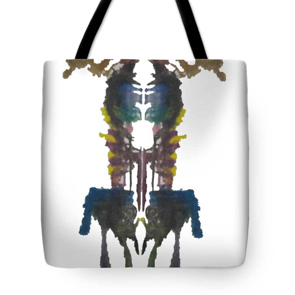 Abstract Tote Bag featuring the painting Totem Queen by Stephenie Zagorski