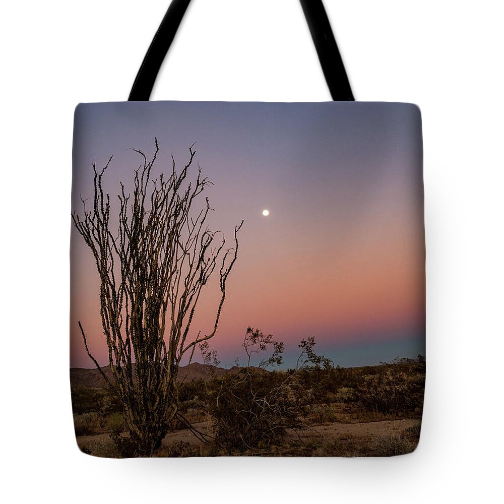Joshua Tree Tote Bag featuring the photograph Touching the Moon by Jean Noren