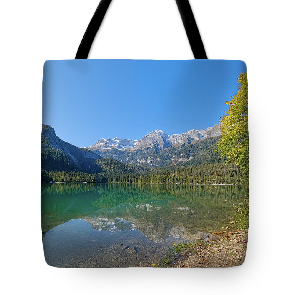 Italy Tote Bag featuring the photograph Tovel Lake #1 by Alberto Zanoni