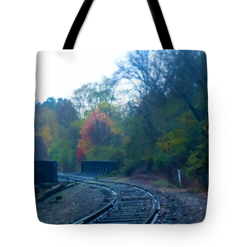  Tote Bag featuring the photograph Towners Woods Tracks by Brad Nellis