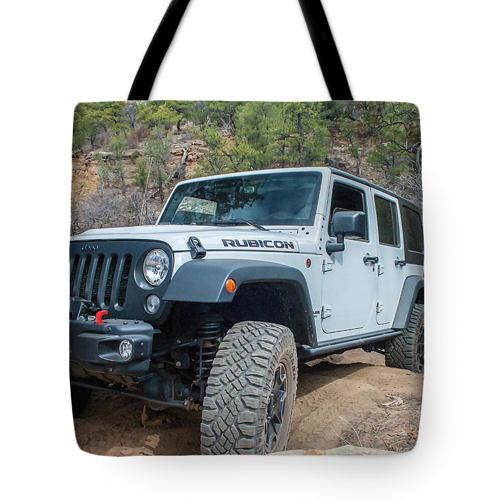 Jeep Tote Bag featuring the photograph Trail Runner by Tony Baca