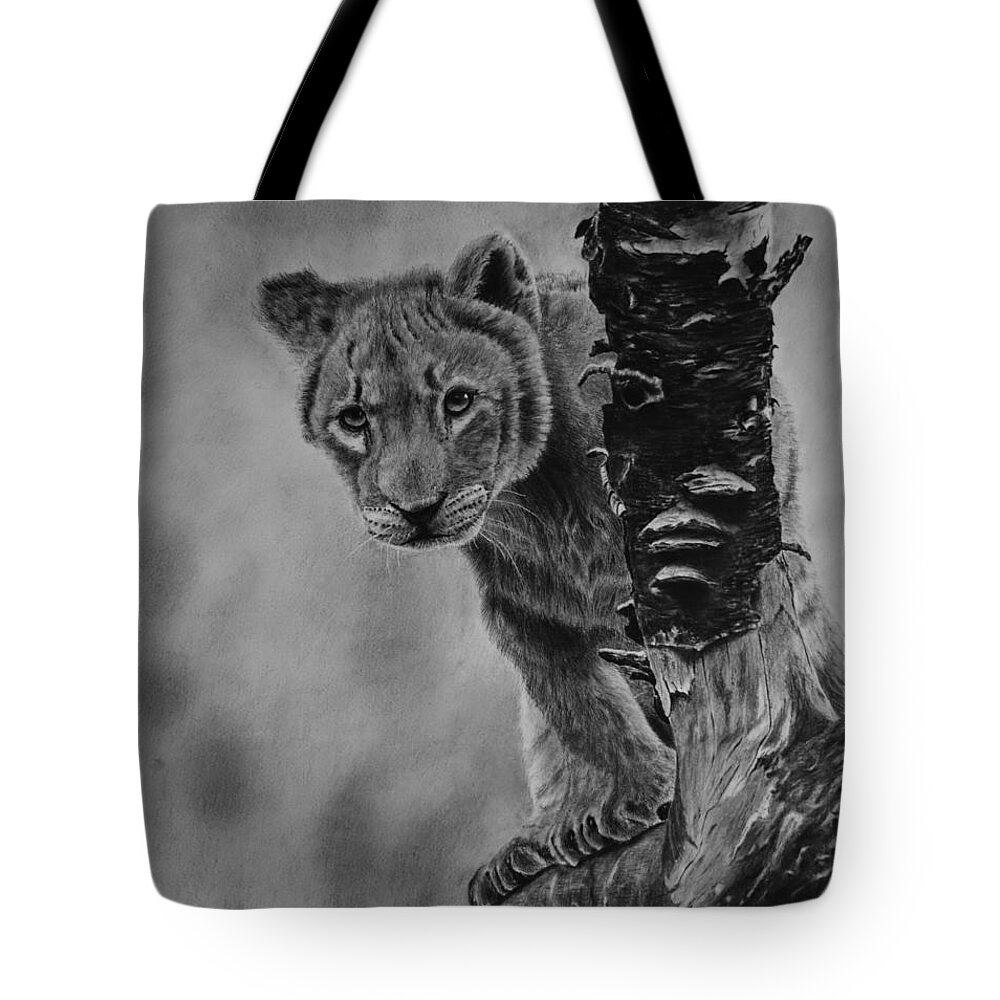 Greg Fox Tote Bag featuring the drawing Training by Greg Fox