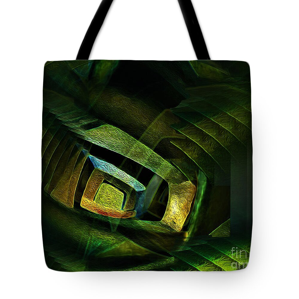 Tranquil Dimensions Tote Bag featuring the digital art Tranquil Dimension 2 by Aldane Wynter