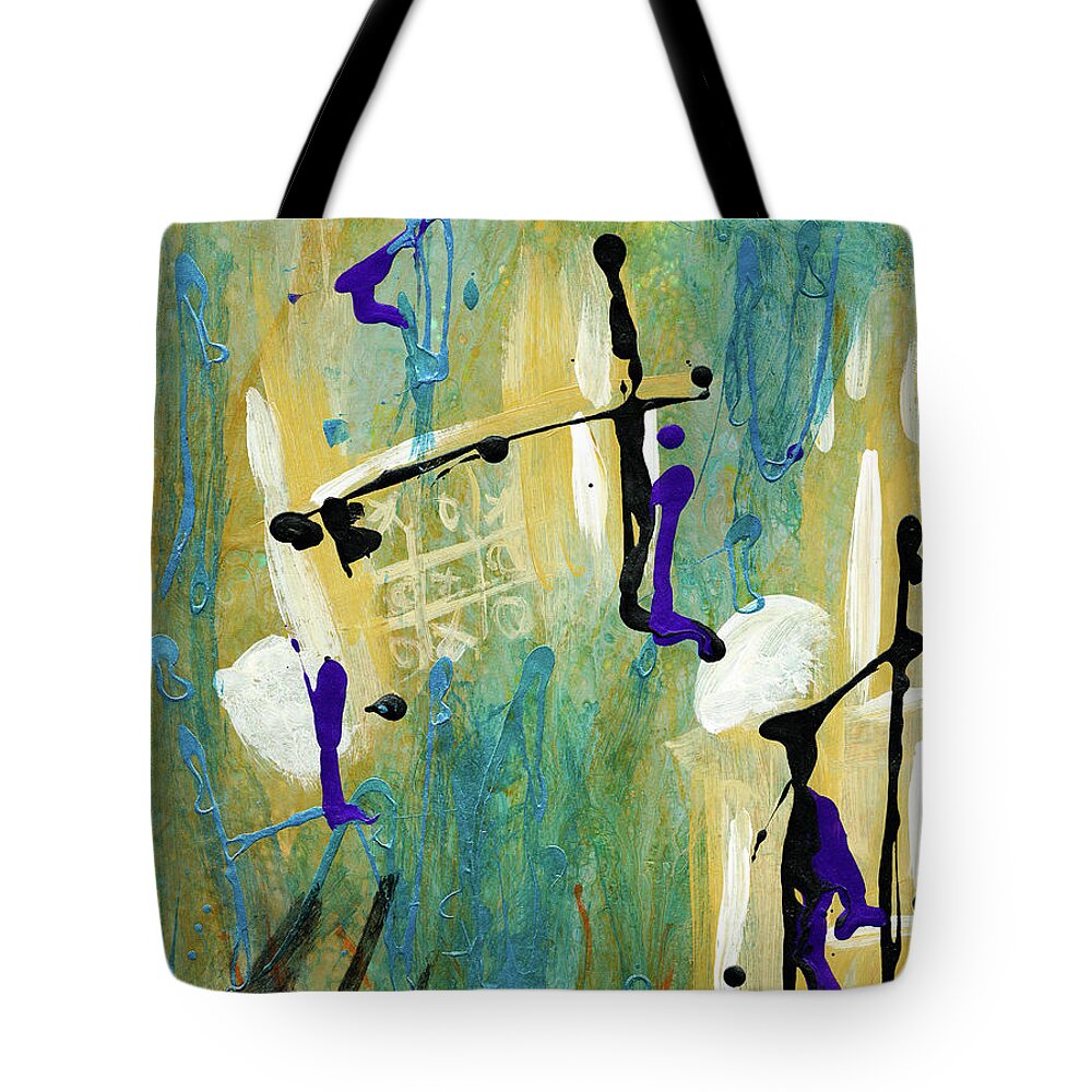 Tranquil Tote Bag featuring the painting Tranquility by Tessa Evette