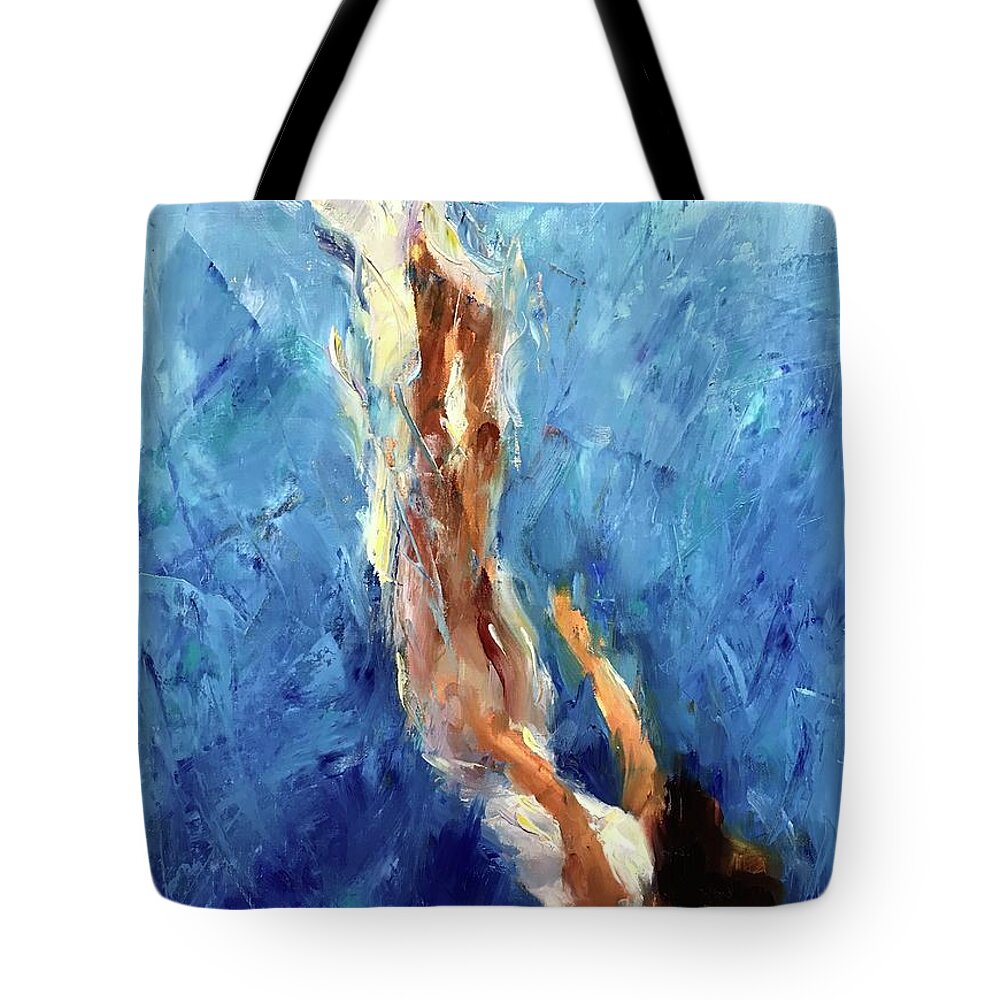 Figurative Tote Bag featuring the painting Transcendence by Ashlee Trcka