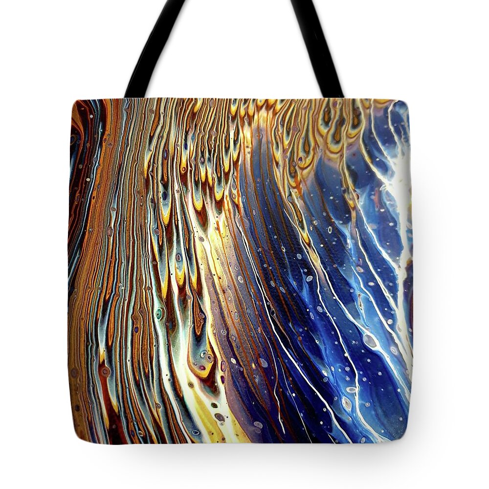 Abstract Tote Bag featuring the painting Travel Through Time3 by Themayart