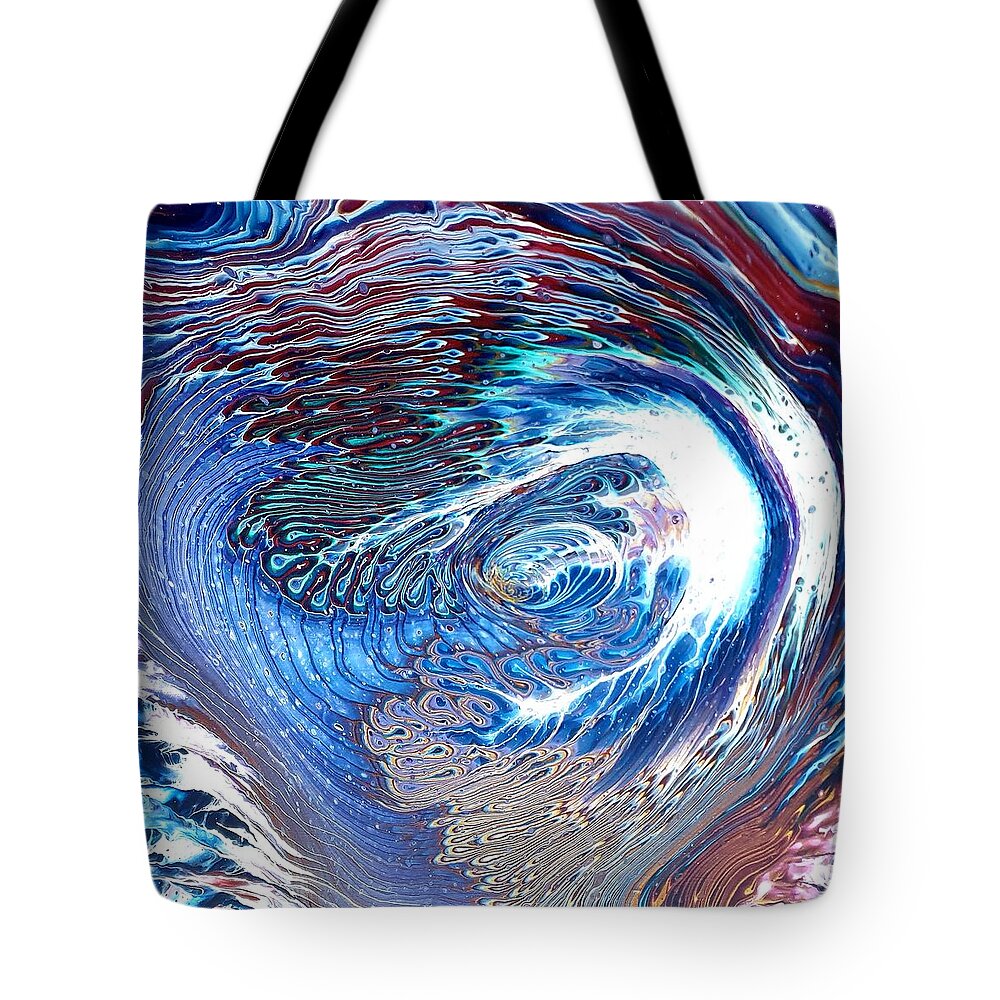 Time Tote Bag featuring the painting Traveling Through Time by Themayart