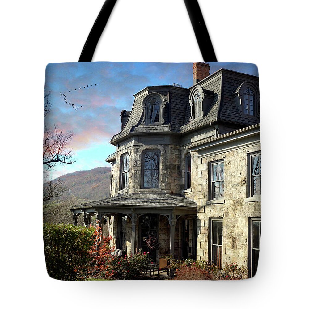 Victorian Mansion Tote Bag featuring the photograph Treasures past by Fran J Scott