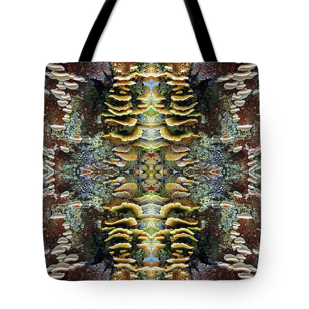 Nature Tote Bag featuring the photograph Tree Full of Life Double Mirrored Vertical 4x6 by Ben Upham III