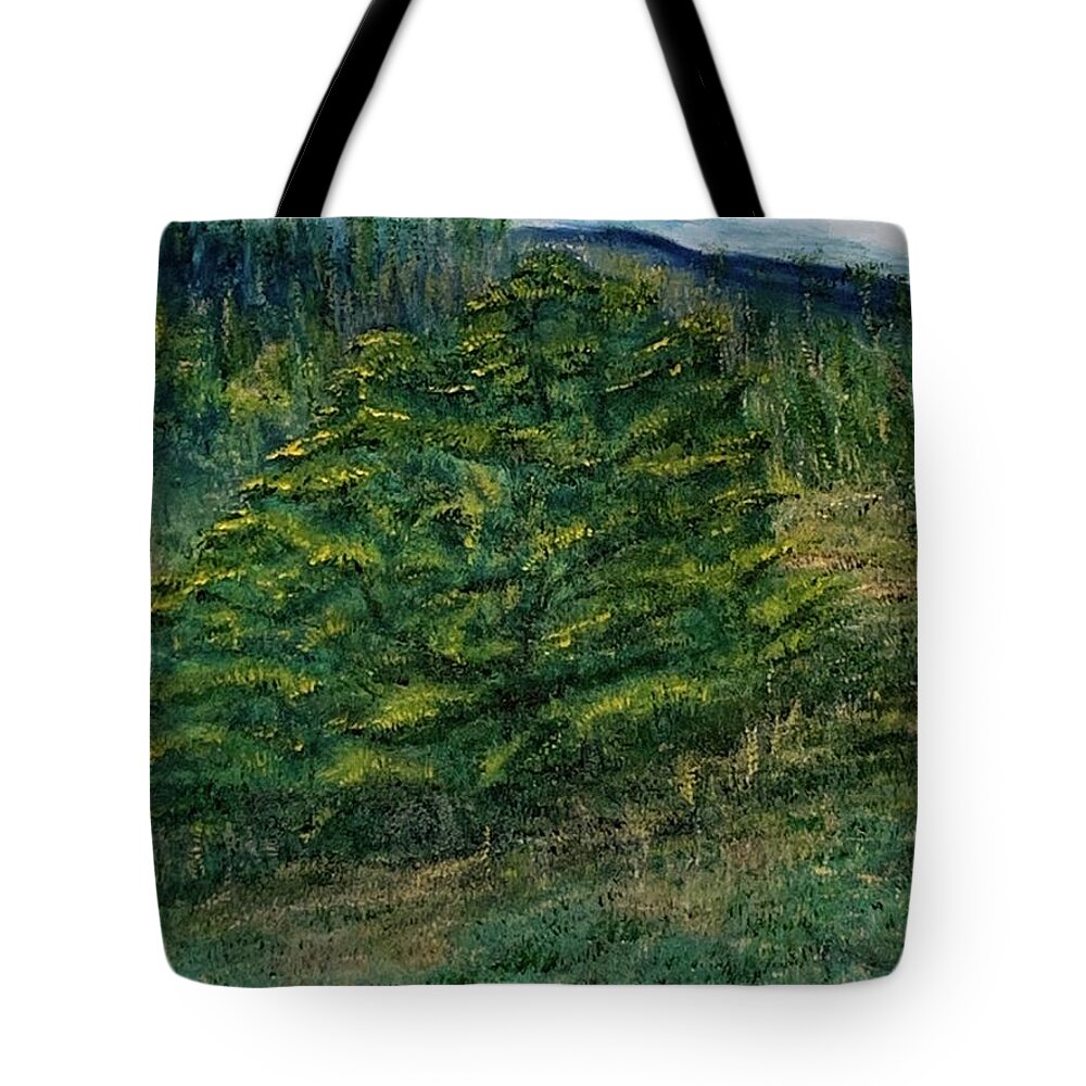 Patio By The Shore Paintings Tote Bags