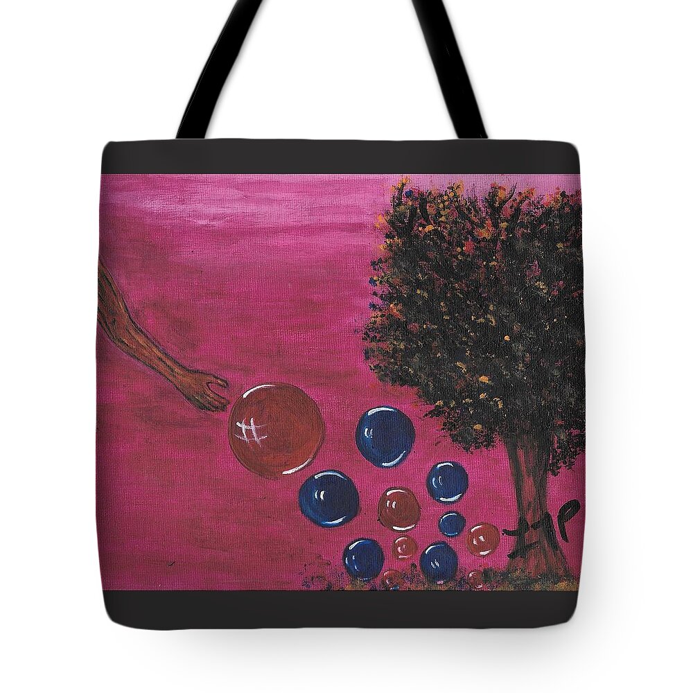 Trees Tote Bag featuring the painting Tree of Life by Esoteric Gardens KN