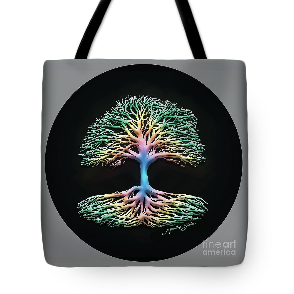 Tree Tote Bag featuring the digital art Tree of Life by Jacqueline Shuler