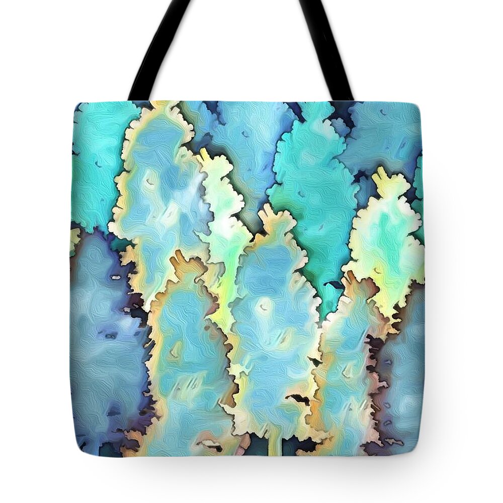  Tote Bag featuring the digital art Trees by Michelle Hoffmann