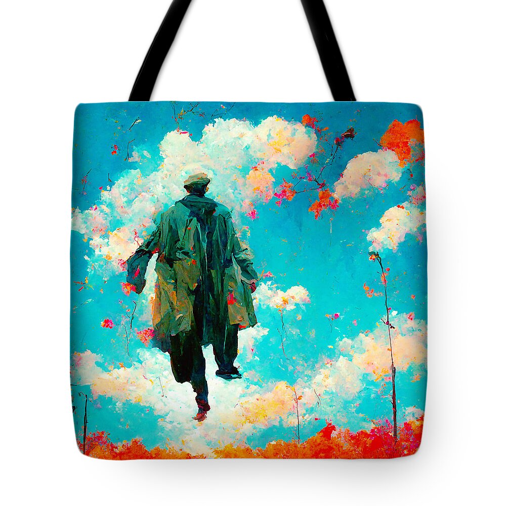 Trenchcoats Tote Bag featuring the digital art Trenchcoats #1 by Craig Boehman