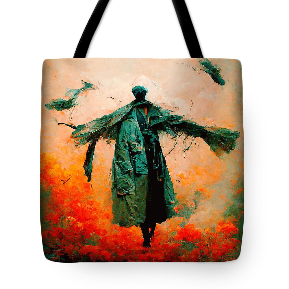 Trenchcoats Tote Bag featuring the digital art Trenchcoats #2 by Craig Boehman