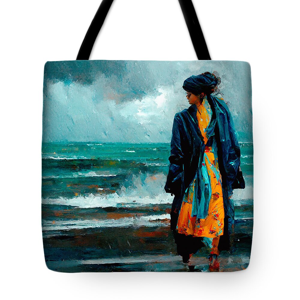 Trenchcoats Tote Bag featuring the digital art Trenchcoats #7 by Craig Boehman