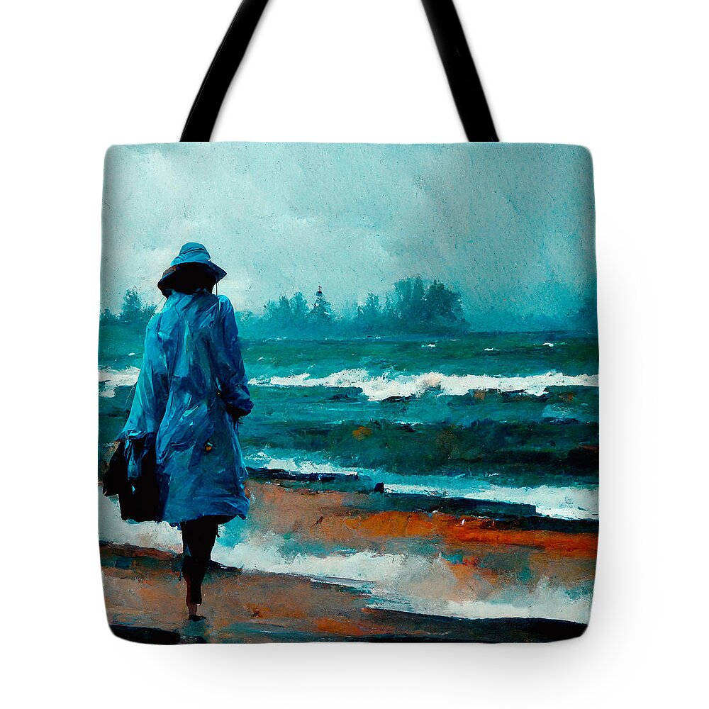 Trenchcoats Tote Bag featuring the digital art Trenchcoats #8 by Craig Boehman
