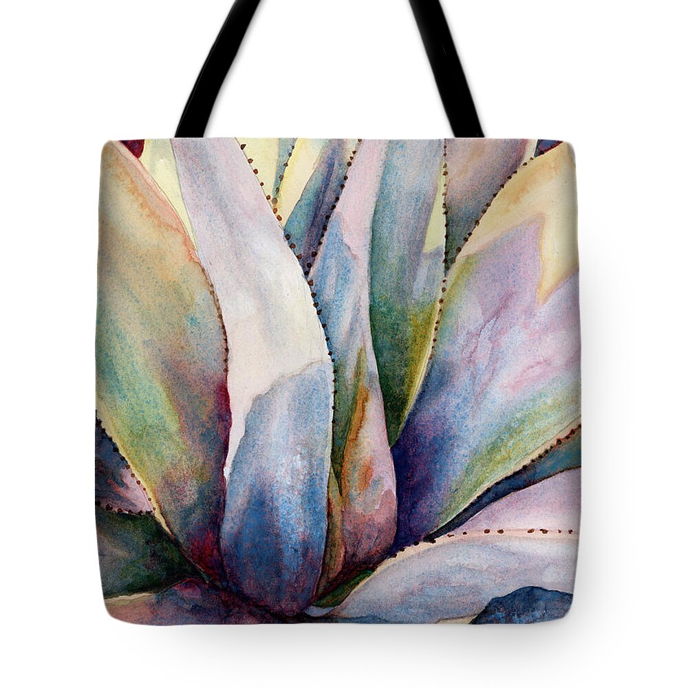 Yucca Painting Tote Bag featuring the painting Tri-tone Yucca by Anne Gifford
