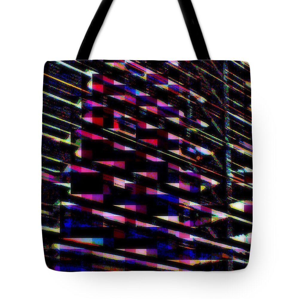 Triangles Tote Bag featuring the digital art Triangles Of Abstract Wizardry by Andy Rhodes