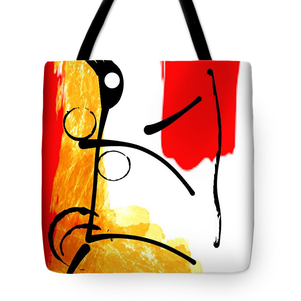 Tribal Tote Bag featuring the digital art Tribal Abstract by Delynn Addams
