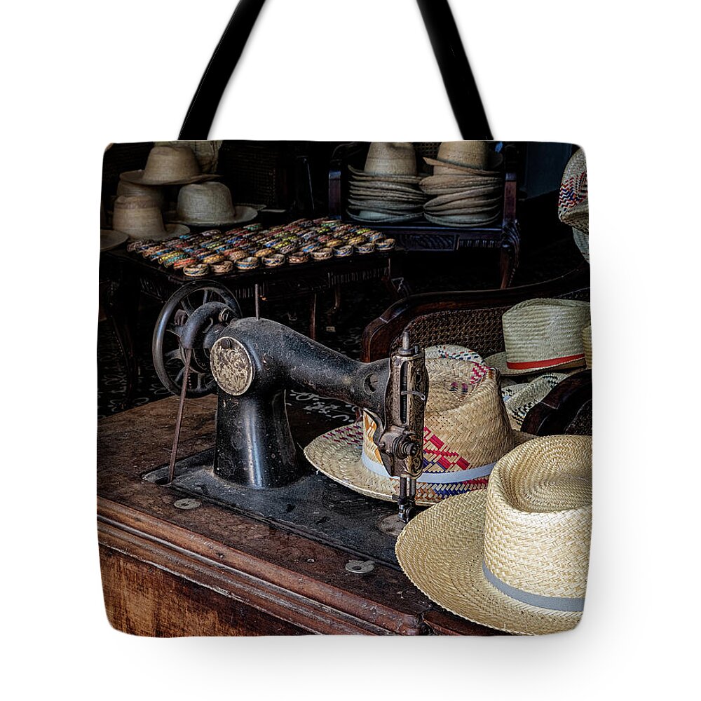Havana Cuba Tote Bag featuring the photograph Trinidad Hatter by Tom Singleton