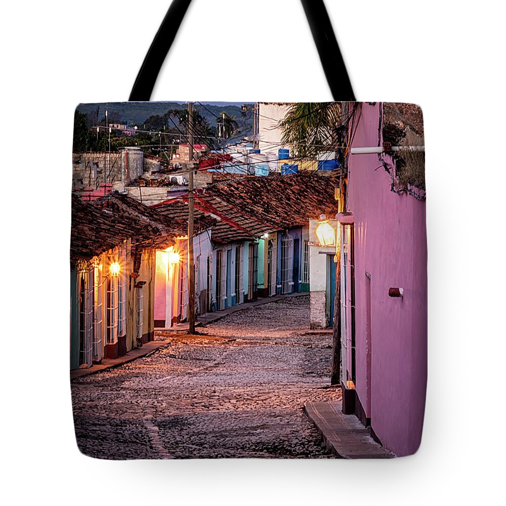 Havana Cuba Tote Bag featuring the photograph Trinidad Street by Tom Singleton