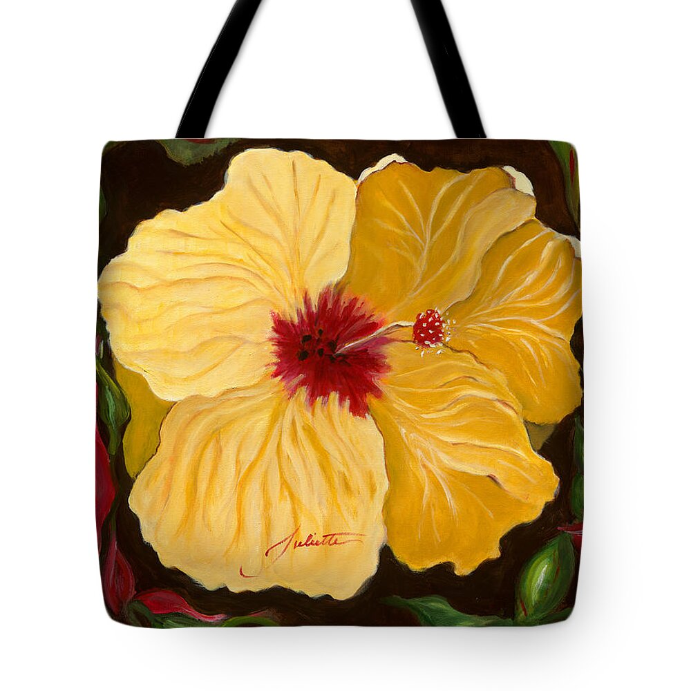 Hawaii Tote Bag featuring the painting Tropical Dancer by Juliette Becker