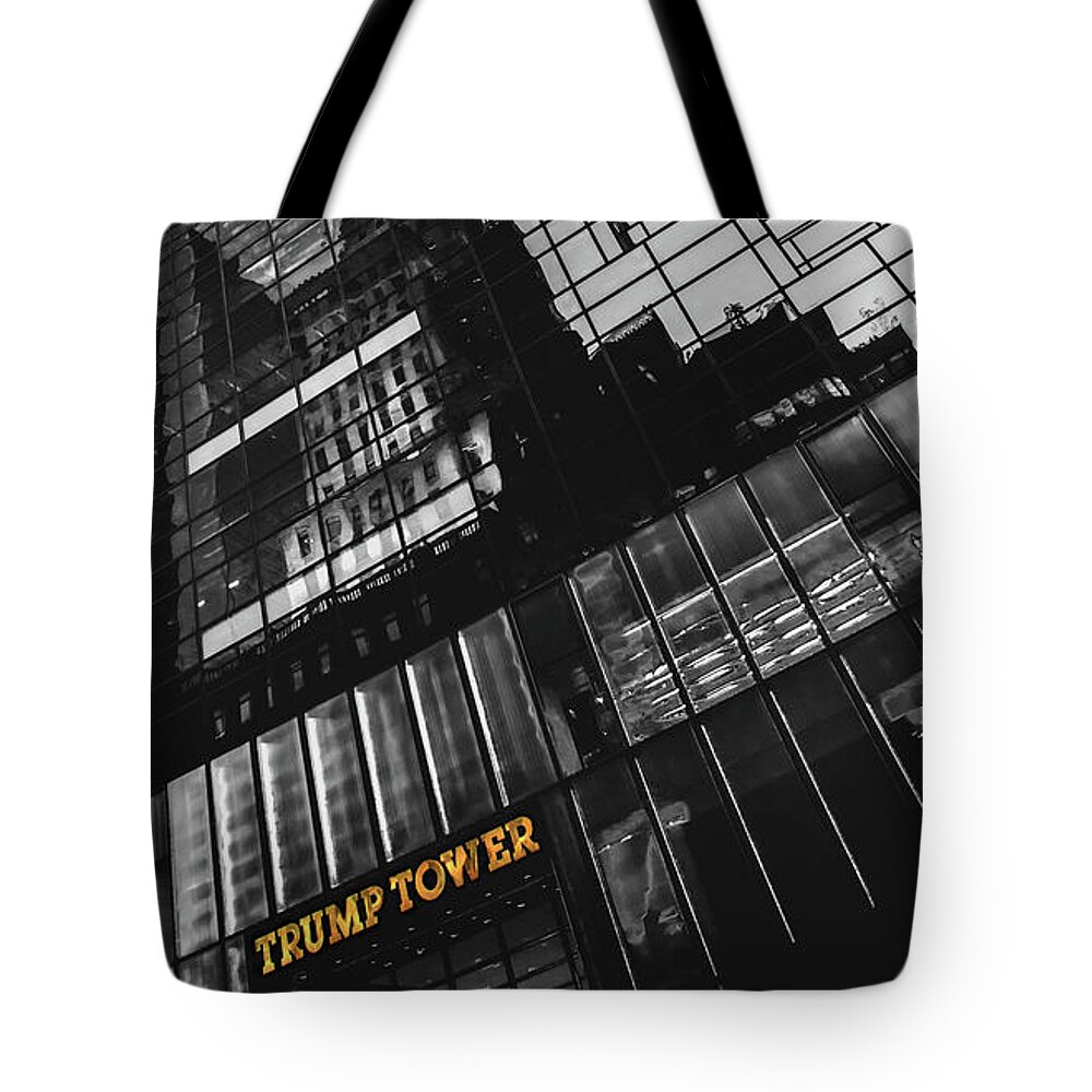 Trump Tower Tote Bag featuring the photograph Trump HQ by Az Jackson