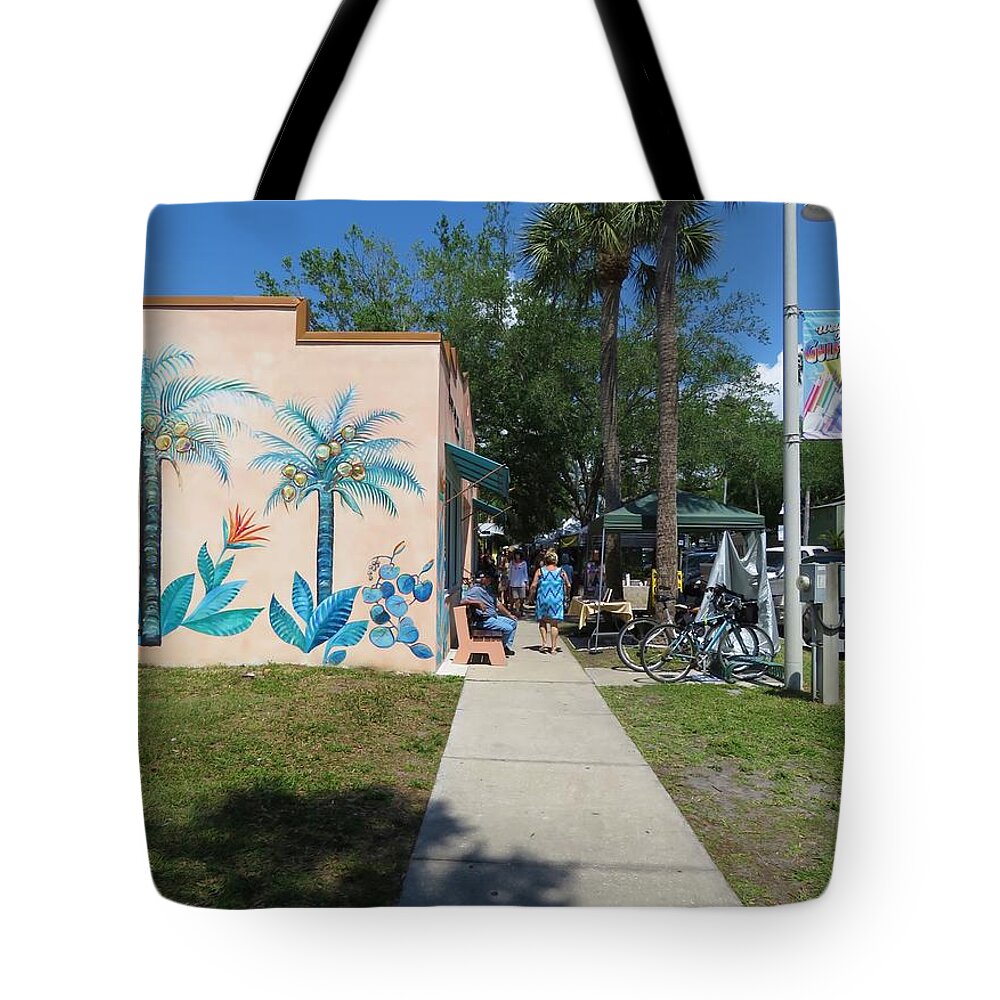 Florida Tote Bag featuring the photograph Tuesday Art Walk in Gulfport by World Reflections By Sharon