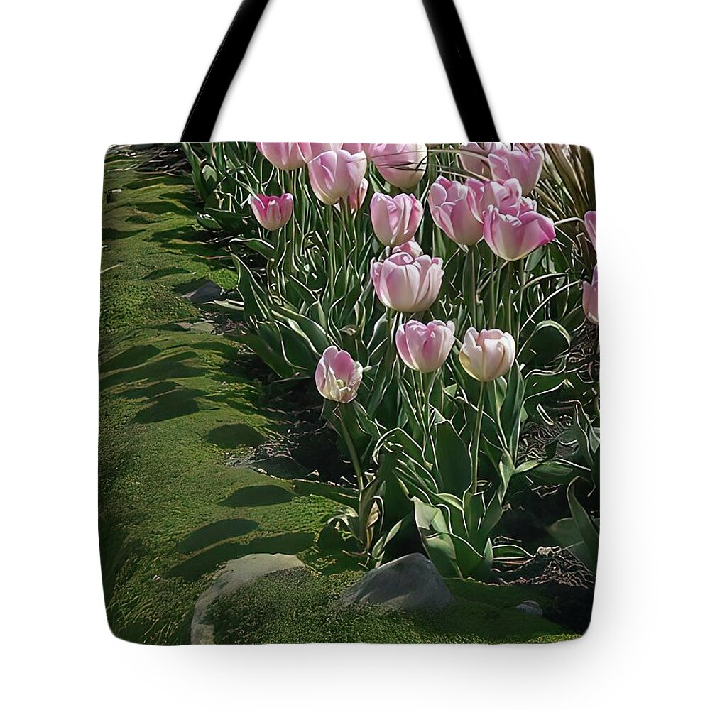 Tulips Tote Bag featuring the photograph Tulip Parade by Jolanta Anna Karolska