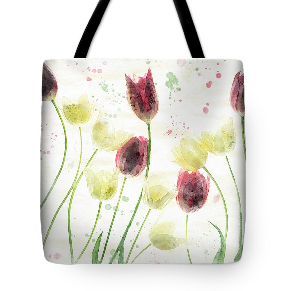Tulips Tote Bag featuring the photograph Tulips in the Garden by Rebecca Cozart
