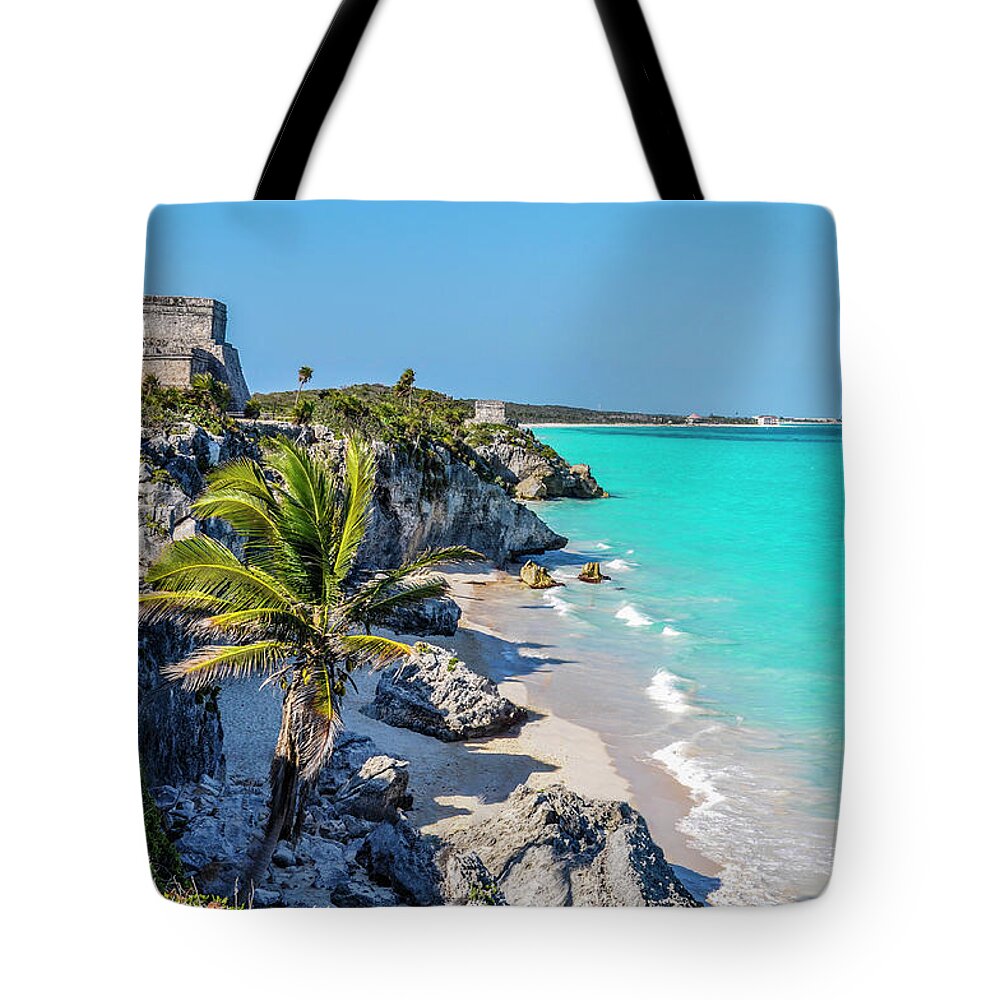 Sand Tote Bag featuring the photograph Tulum by Pelo Blanco Photo