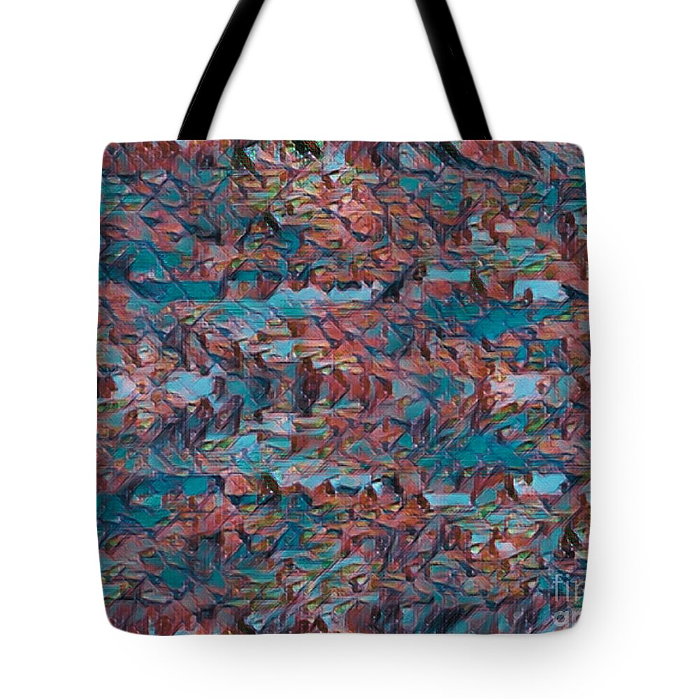 Newby Tote Bag featuring the digital art Tundra Abstract by Cindy's Creative Corner