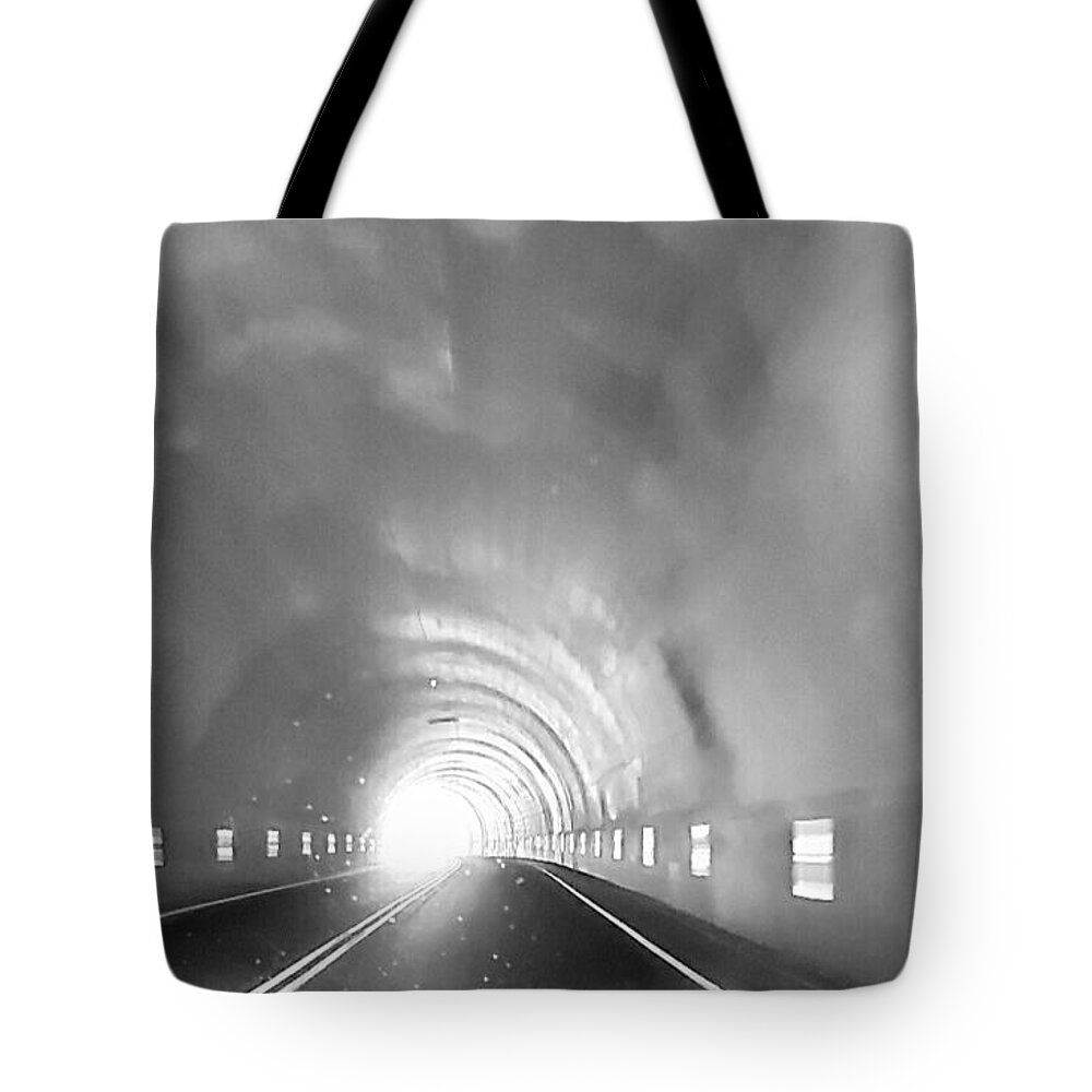 Newby Tote Bag featuring the photograph Tunnel of Light by Cindy's Creative Corner