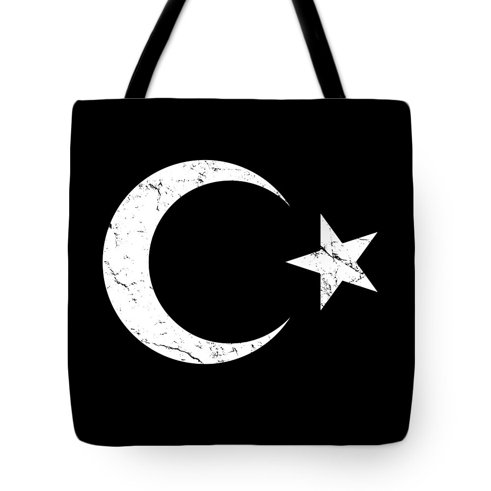 Funny Tote Bag featuring the digital art Turkey Flag by Flippin Sweet Gear